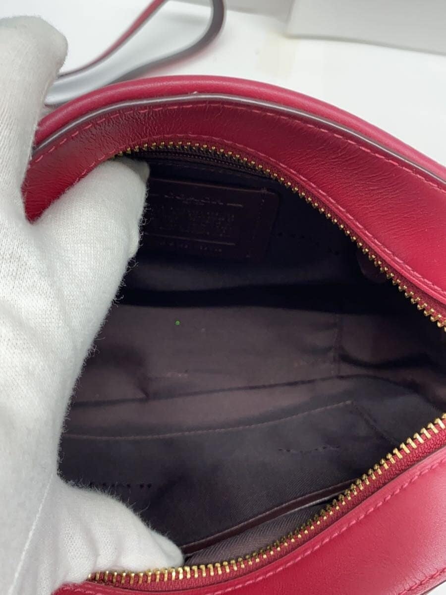 COACH Shoulder Bag Leather RED All Over Pattern 39184 6