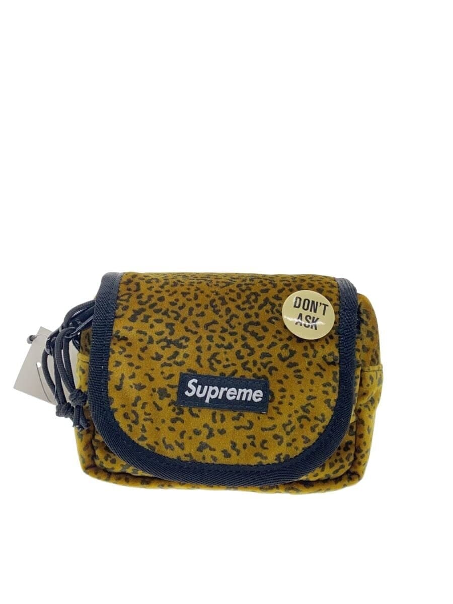 Supreme25FW Velvet Mini Pouch Pouch -- Leopard