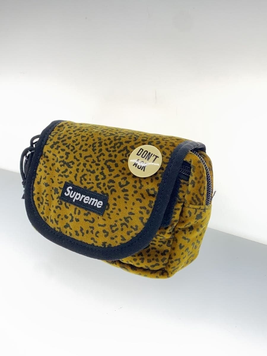 Supreme25FW Velvet Mini Pouch Pouch -- Leopard 2