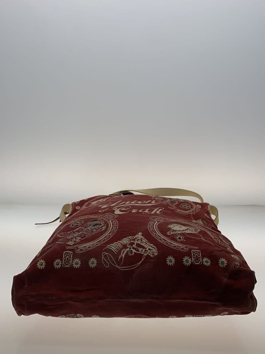 RRL Tote Bag Cotton RED All-over pattern 4