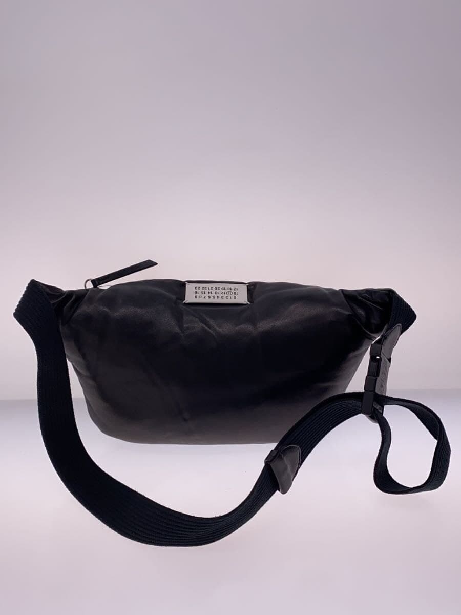 Maison Margiela⑪ Body Bag Shoulder Bag Leather Black S55WB0070 With Wear 3