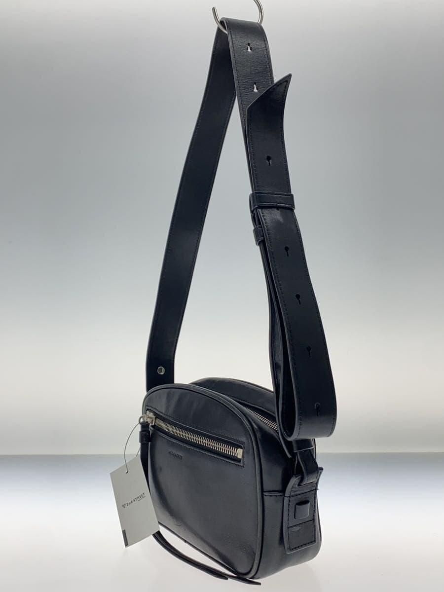 ALLSAINTS SPITALFIELDSCAPTAIN BUMBAG XBODY Shoulder Bag Leather Black WB092Q 2