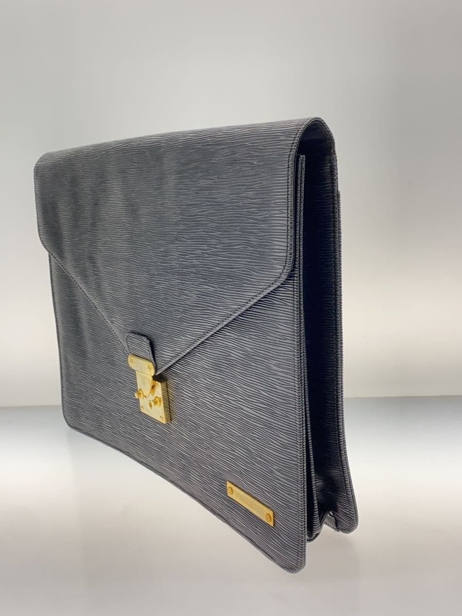 YVES SAINT LAURENT Shoulder Bag -- Black Épi Flap 2