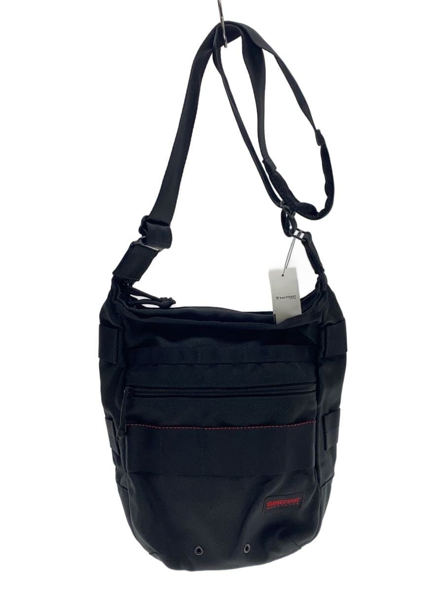 BRIEFING DAY TRIPPER Shoulder Bag Polyester Black Solid Color