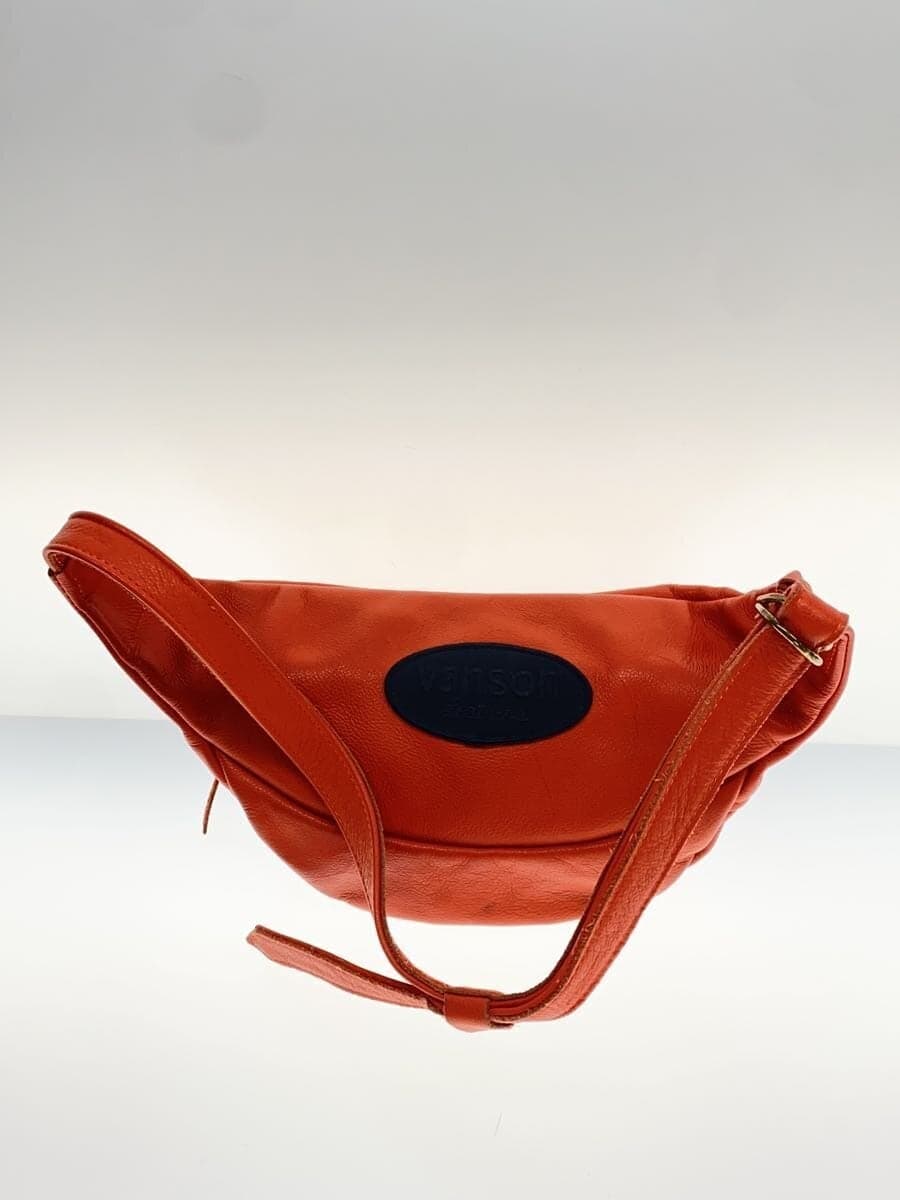 VANSON leather waist bag cowhide orange 3