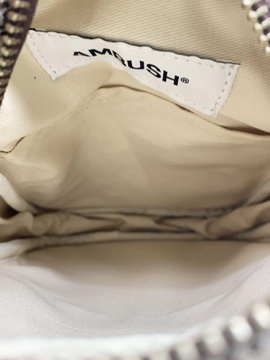 AMBUSHLOGO CANVA Shoulder Bag Canvas Beige Allover Pattern 5