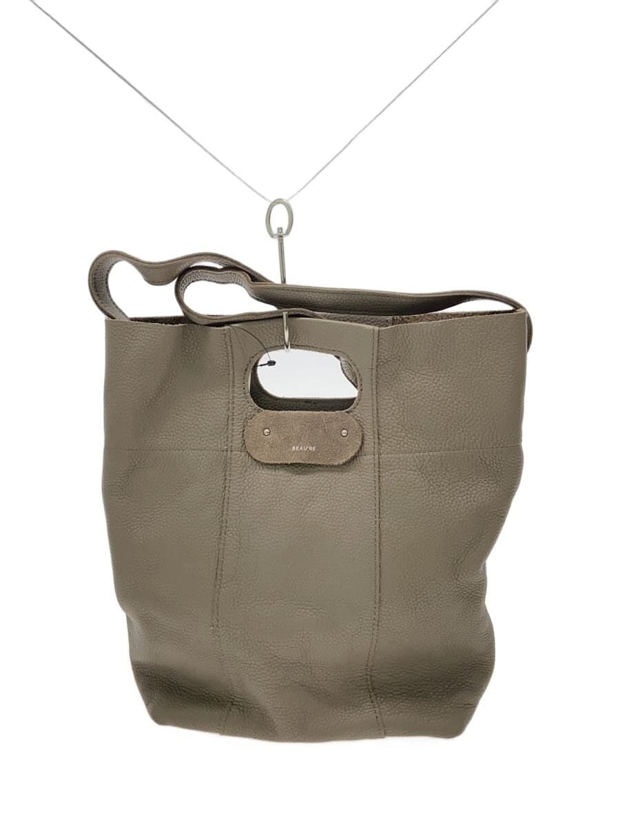 nouer x Beaure Shoulder Bag Leather GRY