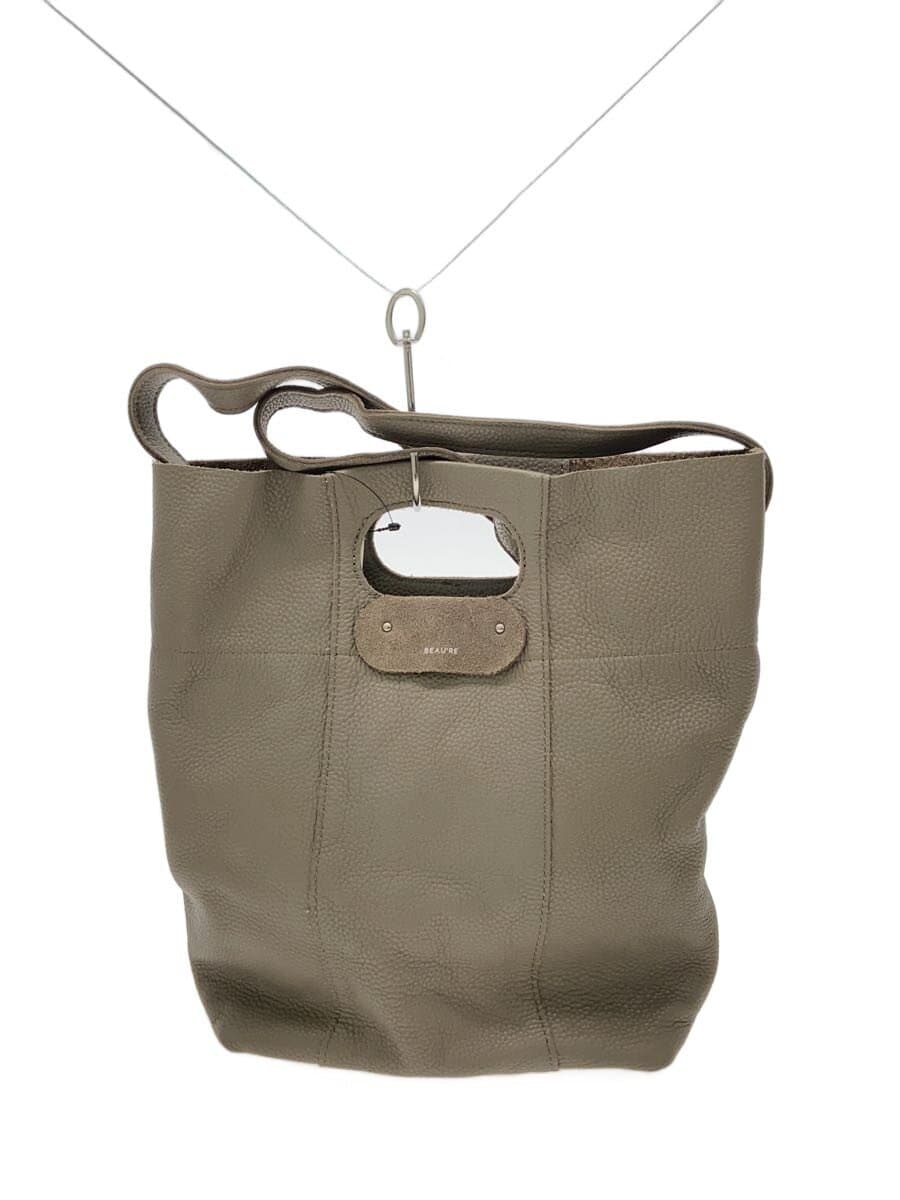 nouer x Beaure Shoulder Bag Leather GRY