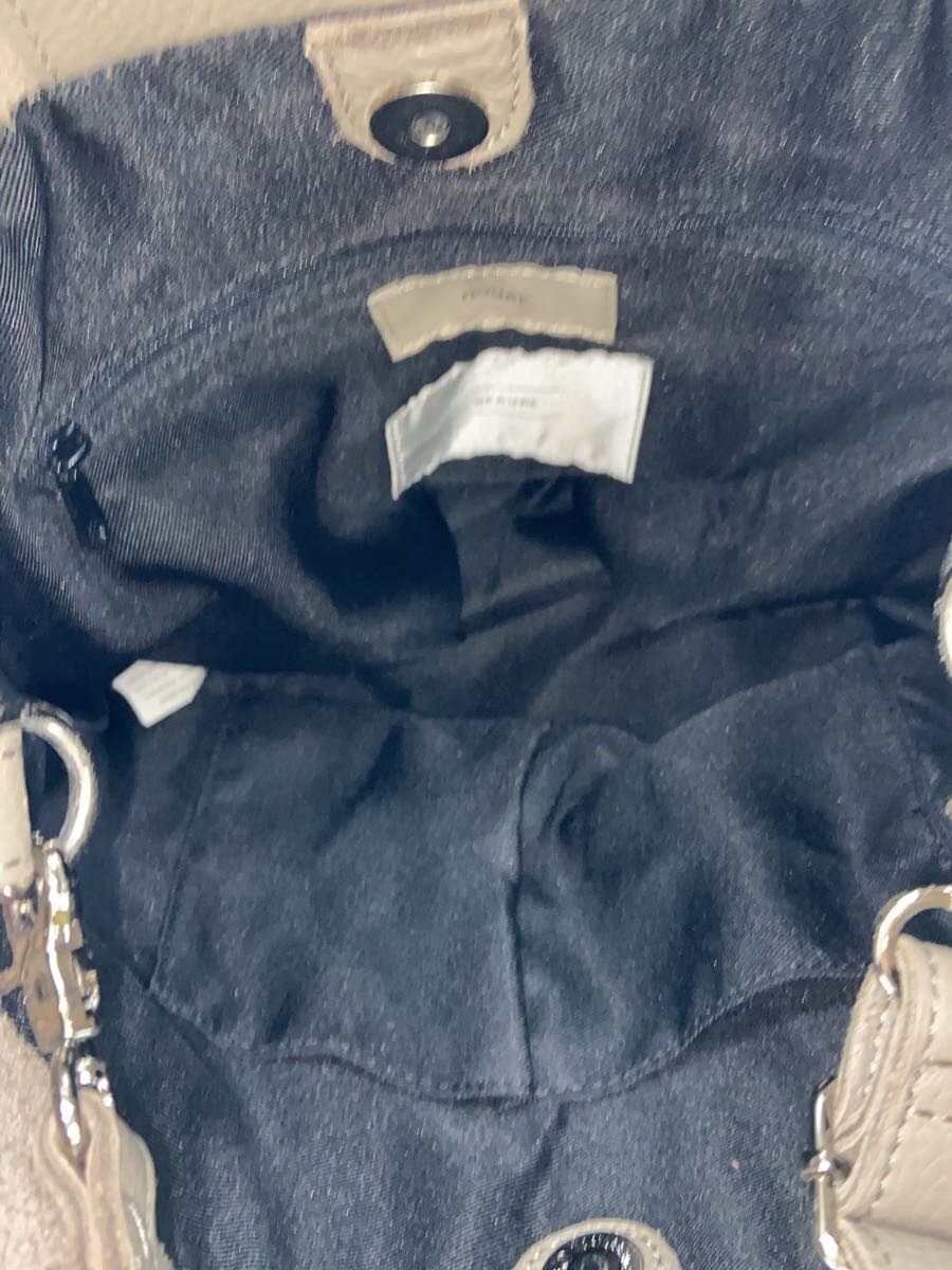 nouer x Beaure Shoulder Bag Leather GRY 6