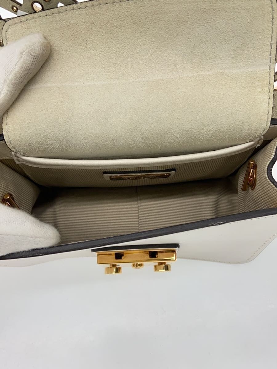 FURLA Metro Police Bolero Shoulder Bag Leather WHT 6