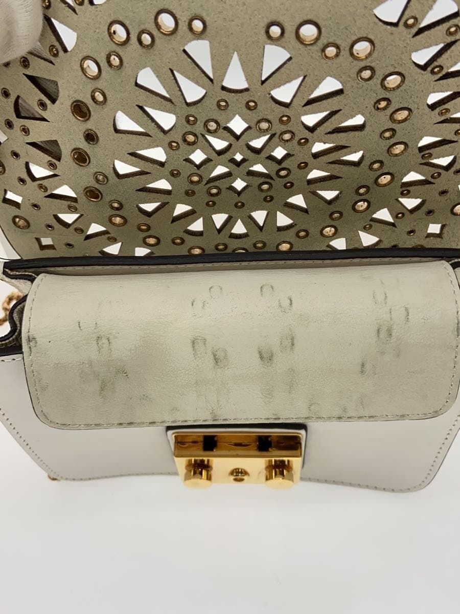 FURLA Metro Police Bolero Shoulder Bag Leather WHT 7