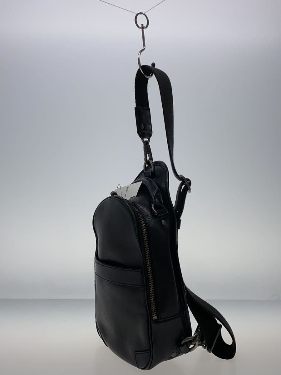 HERGOPOCH Shoulder Bag Leather BLK Plain 2