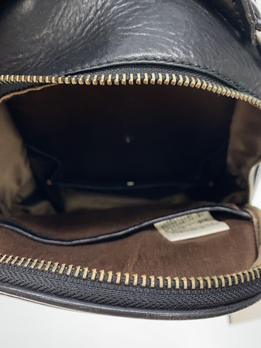 HERGOPOCH Shoulder Bag Leather BLK Plain 6