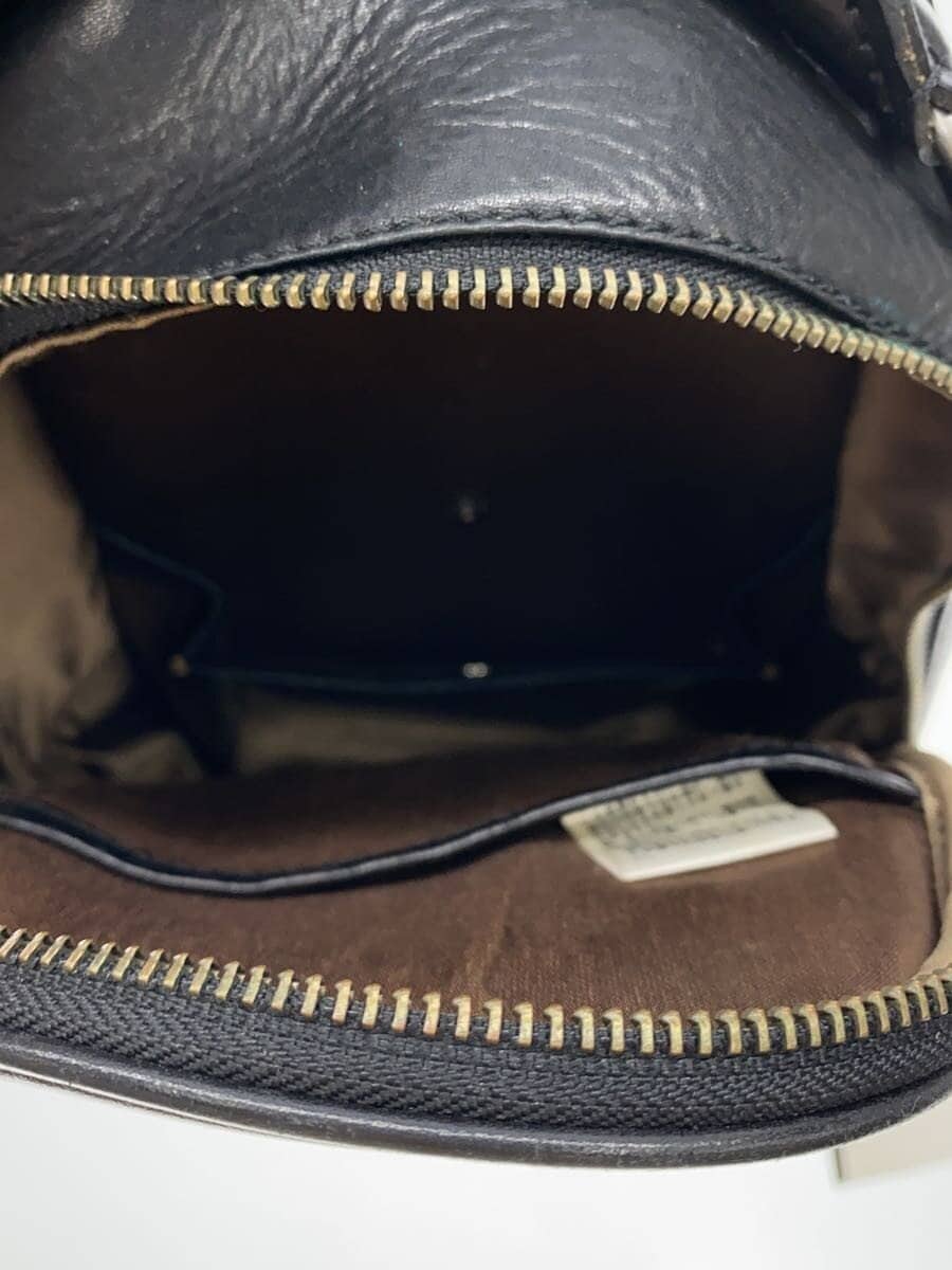 HERGOPOCH Shoulder Bag Leather BLK Plain 6