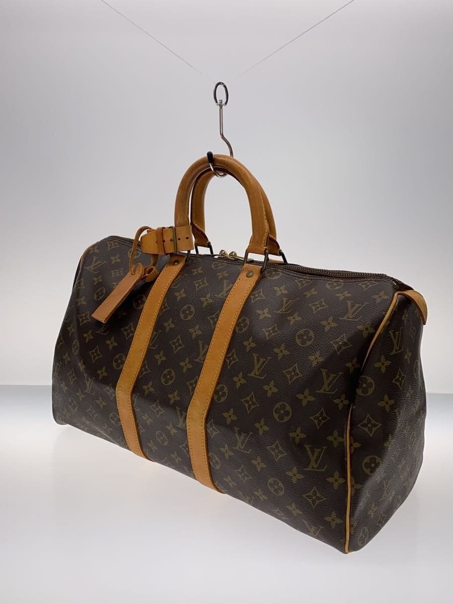 LOUIS VUITTON Keepall 45 Monogram Canvas PVC BRW Allover Pattern M41428 2