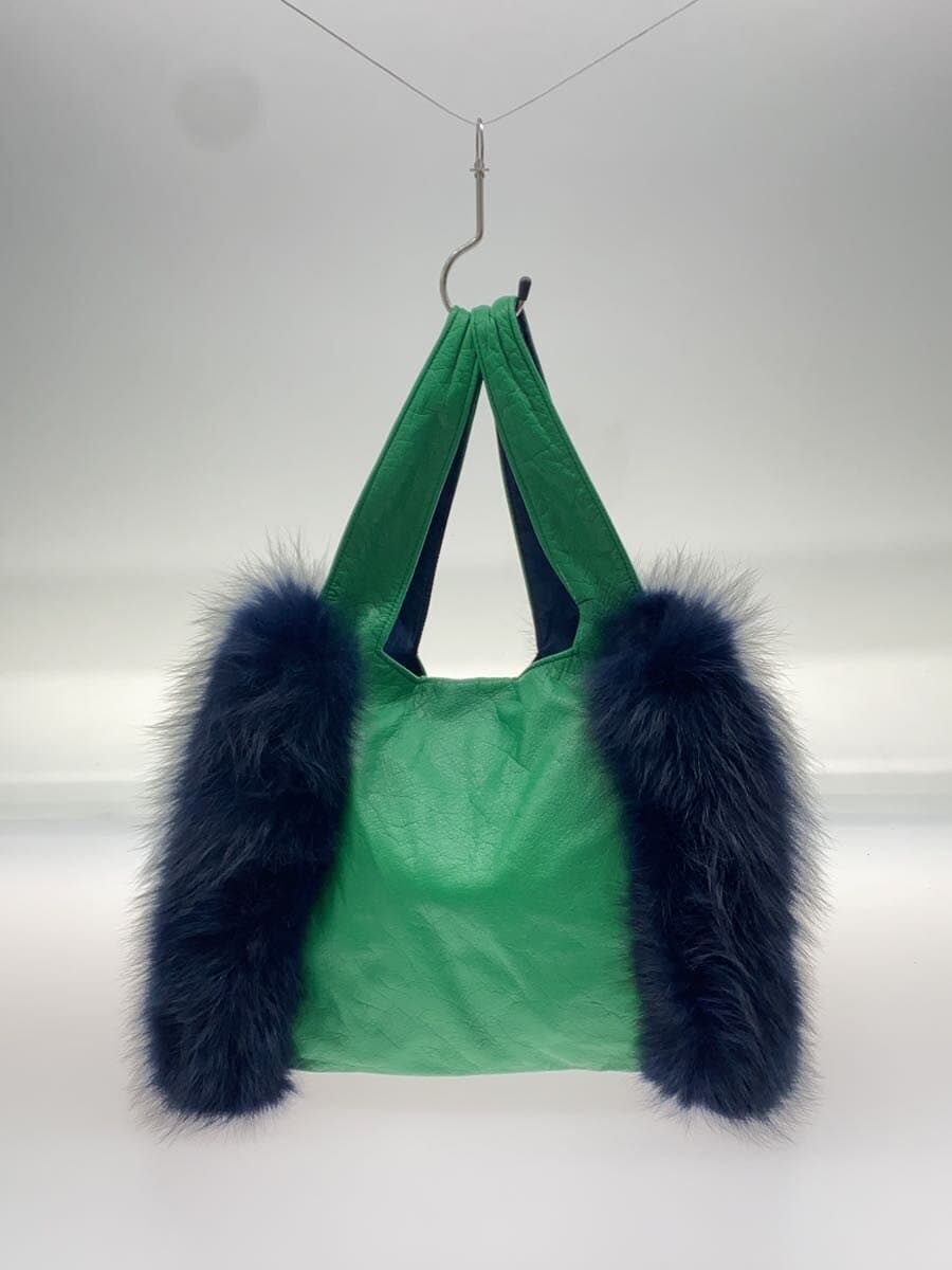 LUDLOW Tote Bag Fur GRN Solid 3