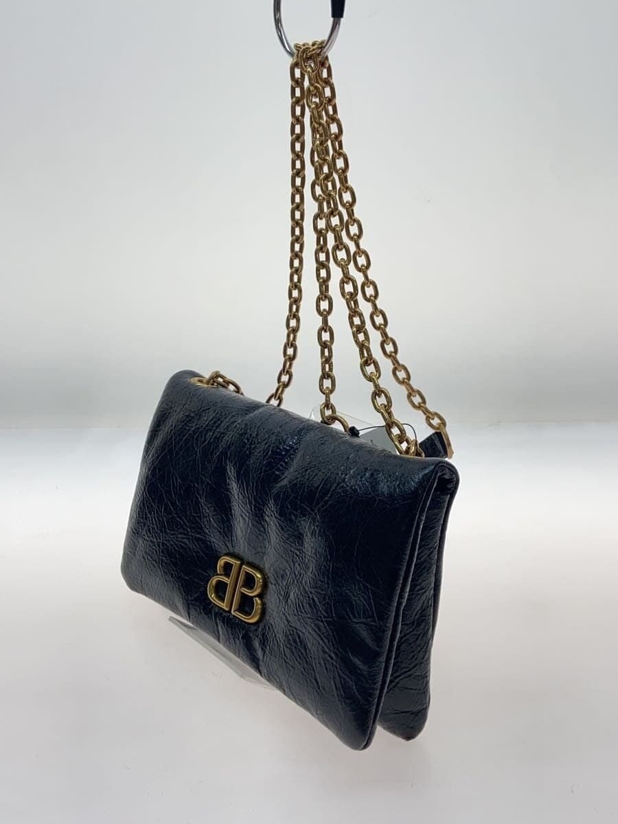 BALENCIAGA Shoulder Bag Leather BLK 810562 2
