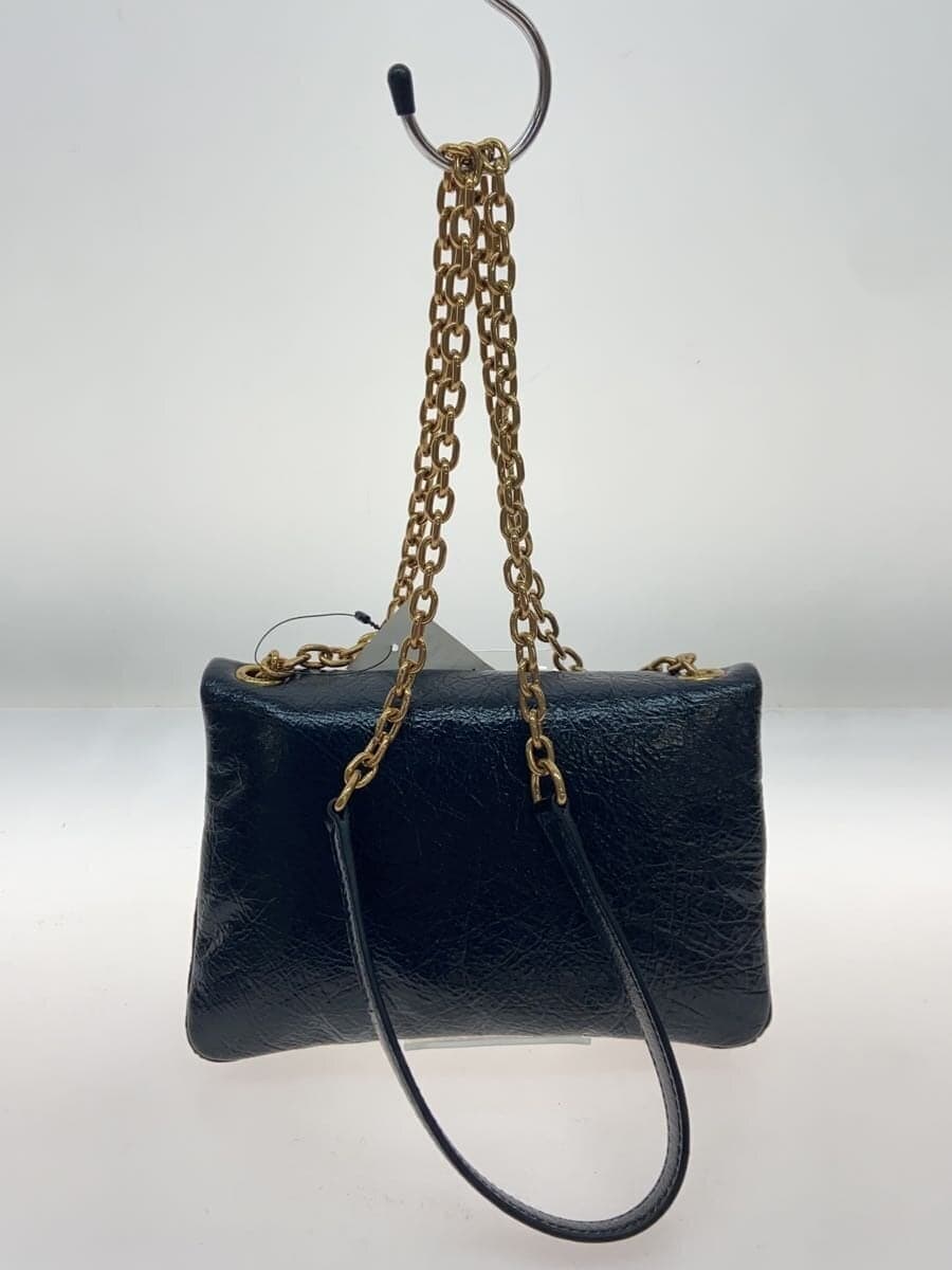 BALENCIAGA Shoulder Bag Leather BLK 810562 3