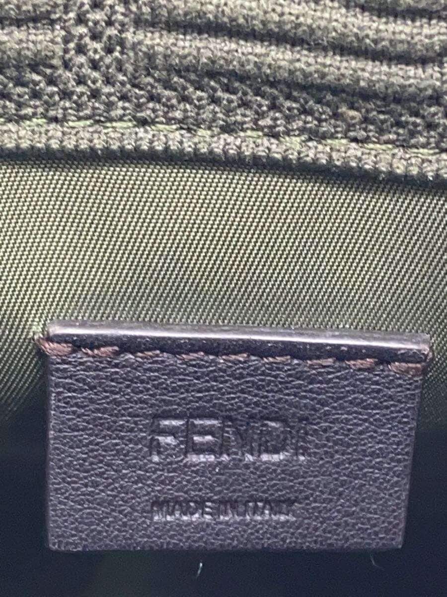 FENDI Sunshine Shopper Mini Handbag Canvas Zucca Pattern Logo KHK All Over Pattern 5