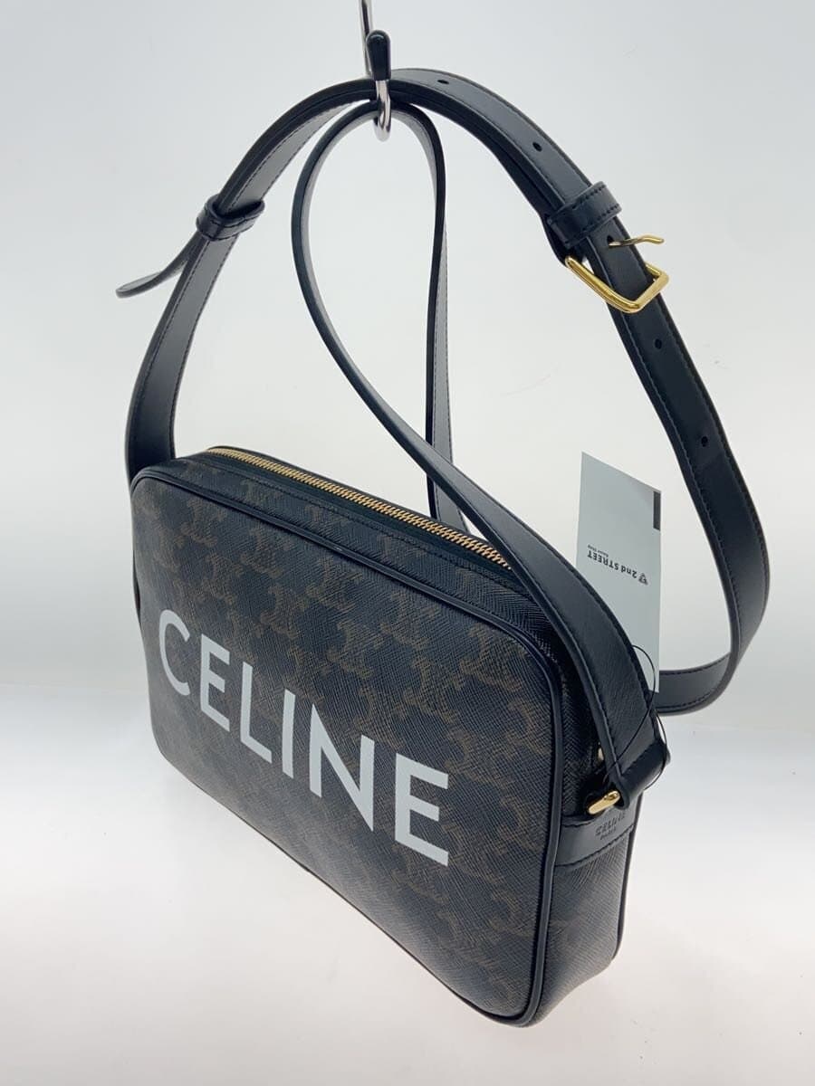 CELINE Shoulder Bag PVC BLK All Over Pattern 2