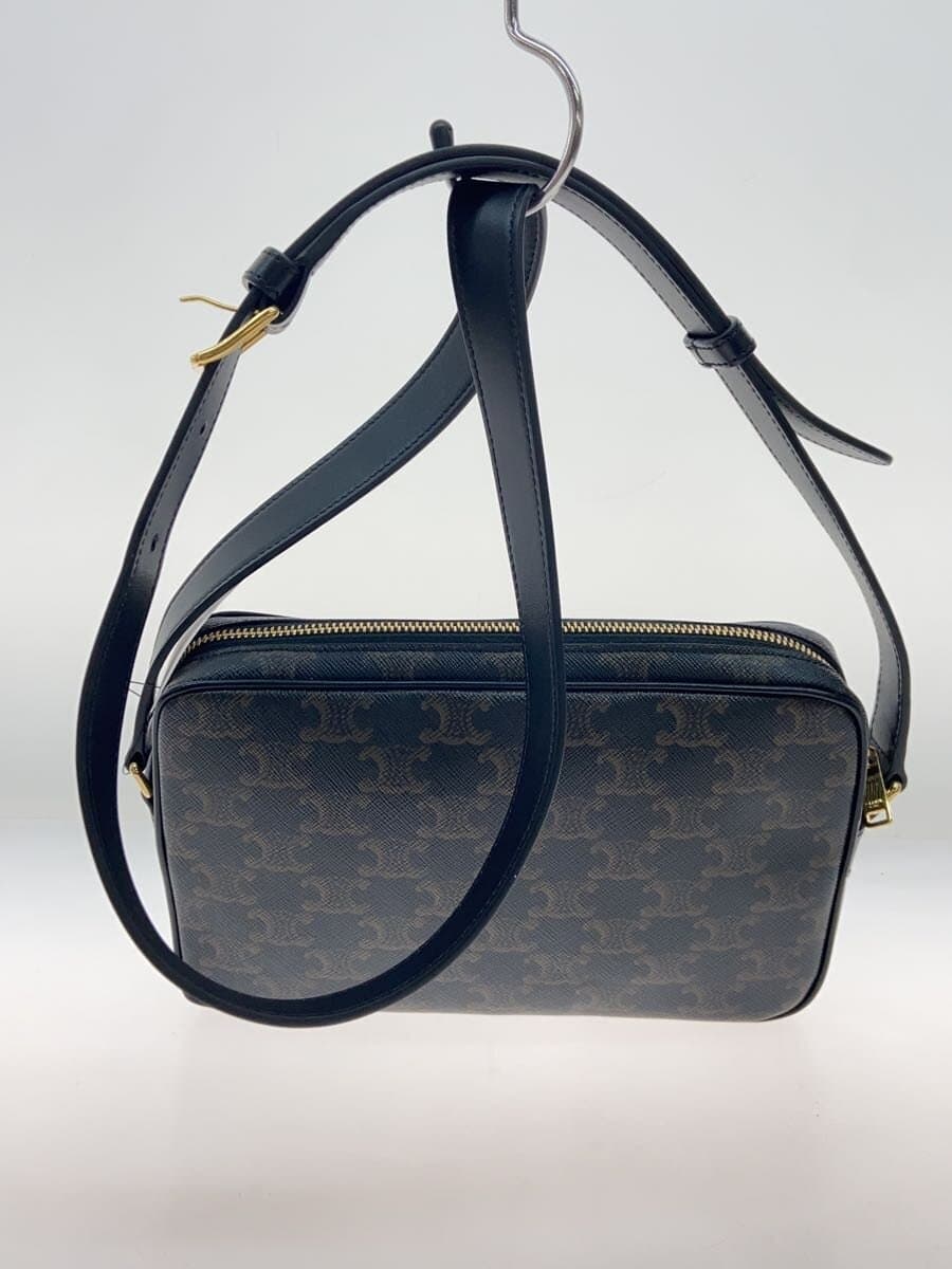 CELINE Shoulder Bag PVC BLK All Over Pattern 3