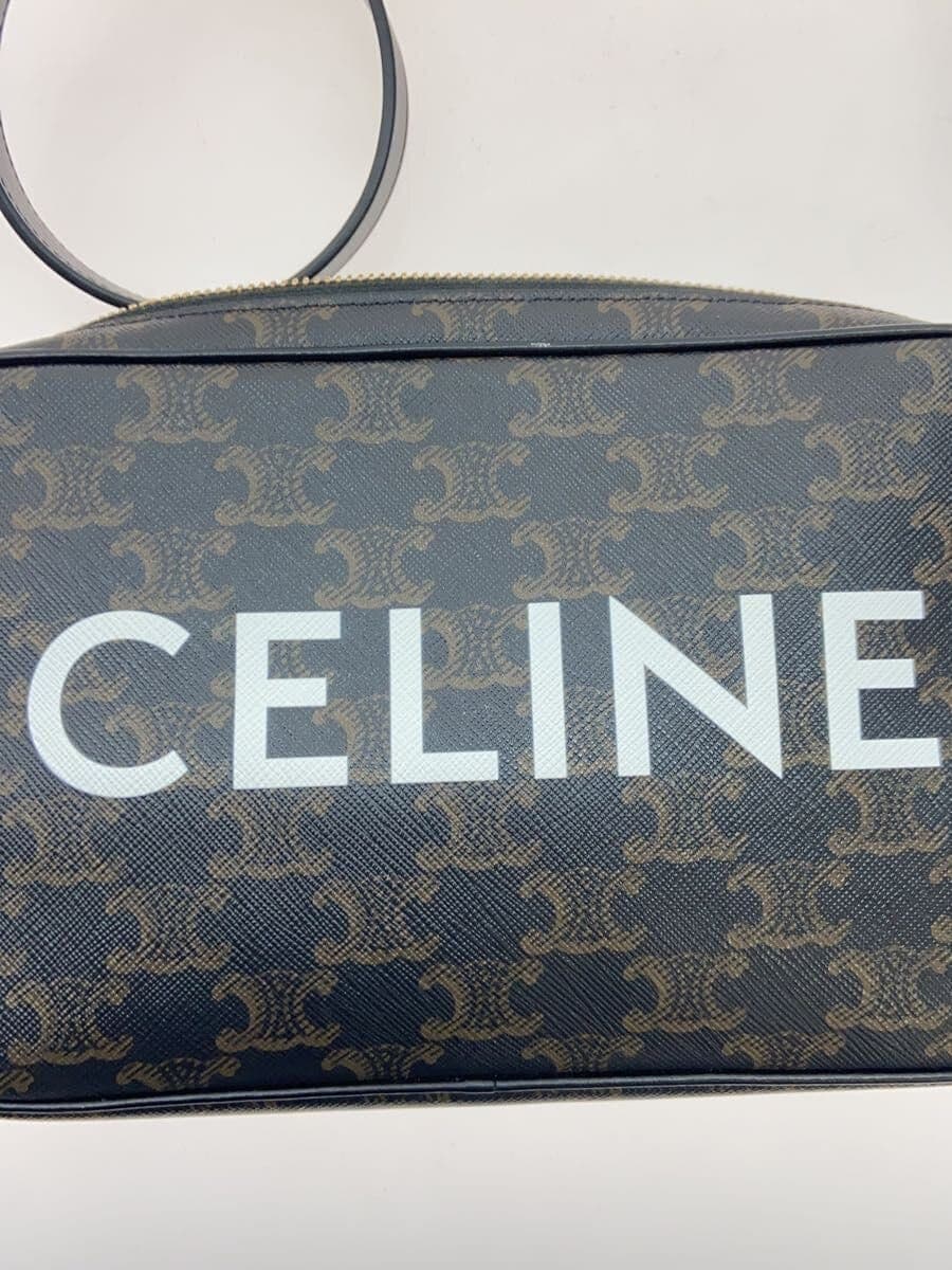 CELINE Shoulder Bag PVC BLK All Over Pattern 5