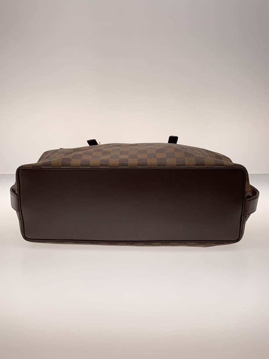 LOUIS VUITTON Chelsea Damier Ebene Tote Bag N51119 PVC BRW Check LV Logo 4