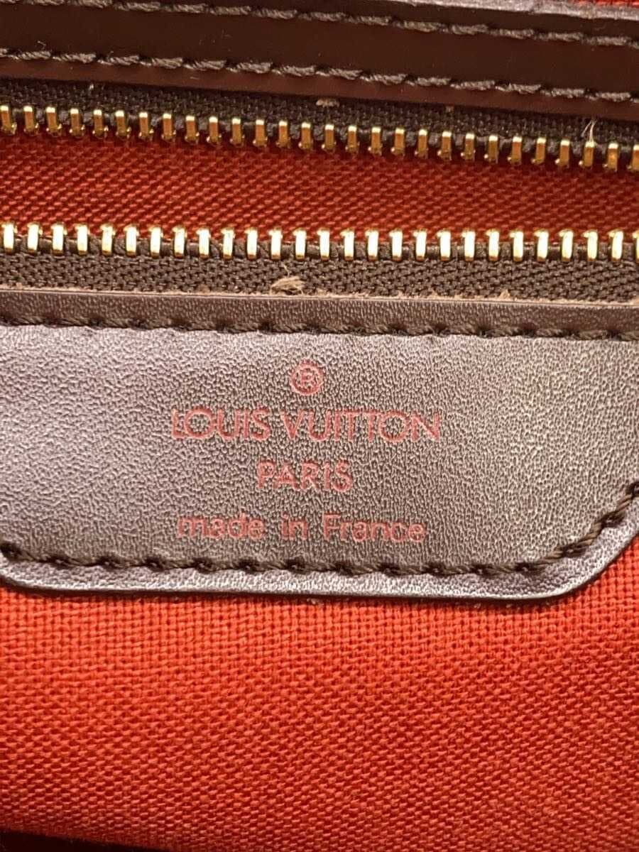 LOUIS VUITTON Chelsea Damier Ebene Tote Bag N51119 PVC BRW Check LV Logo 5