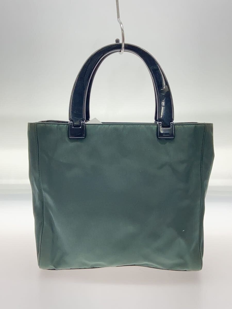 PRADA Handbag Mini Tote Bag Logo Triangle Plate Nylon GRN 3