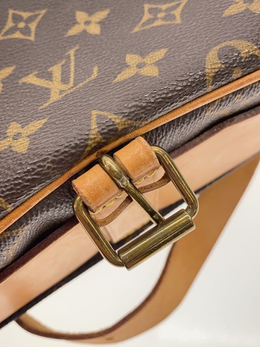 LOUIS VUITTON Cartouchiere MM Monogram Canvas Shoulder Bag M51253 PVC BRW LV Logo 7