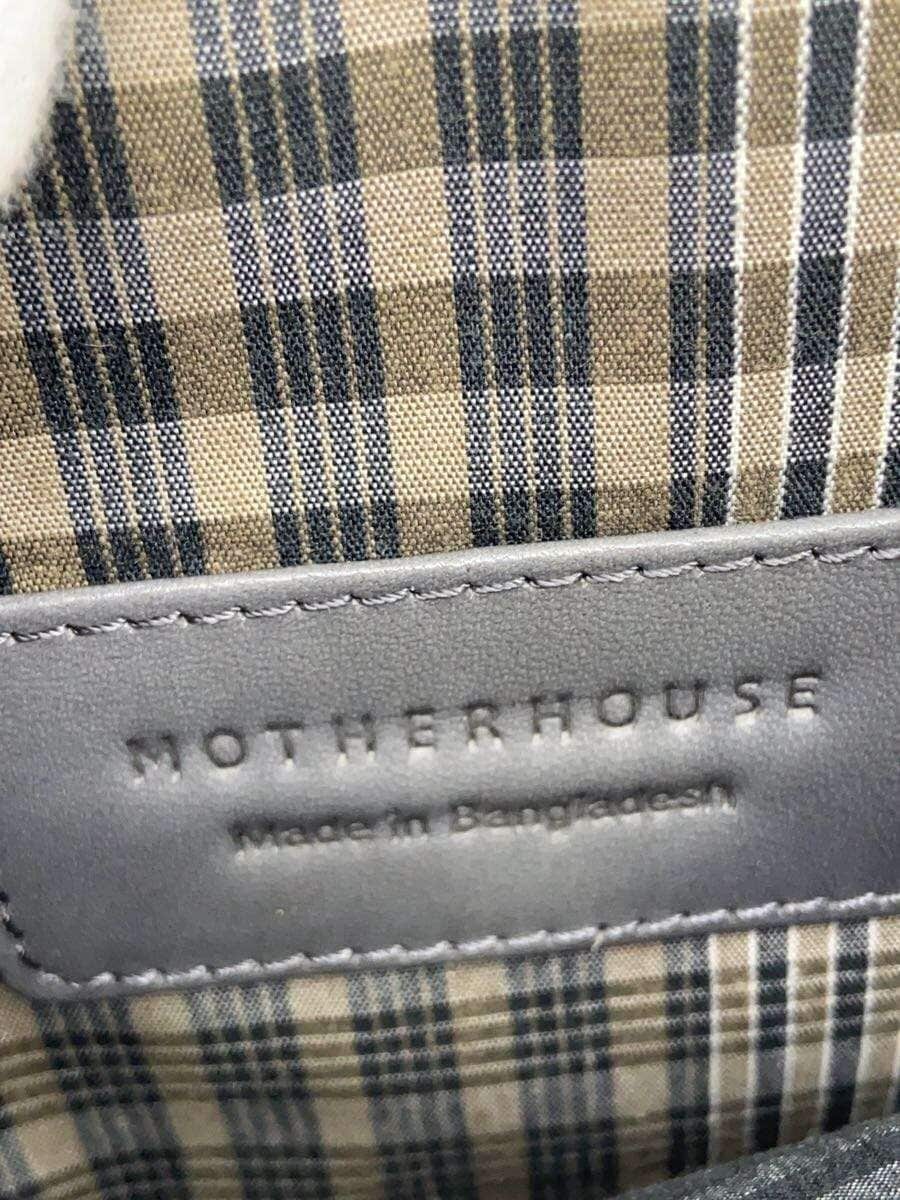 MOTHERHOUSE shoulder bag leather GRY plain 5
