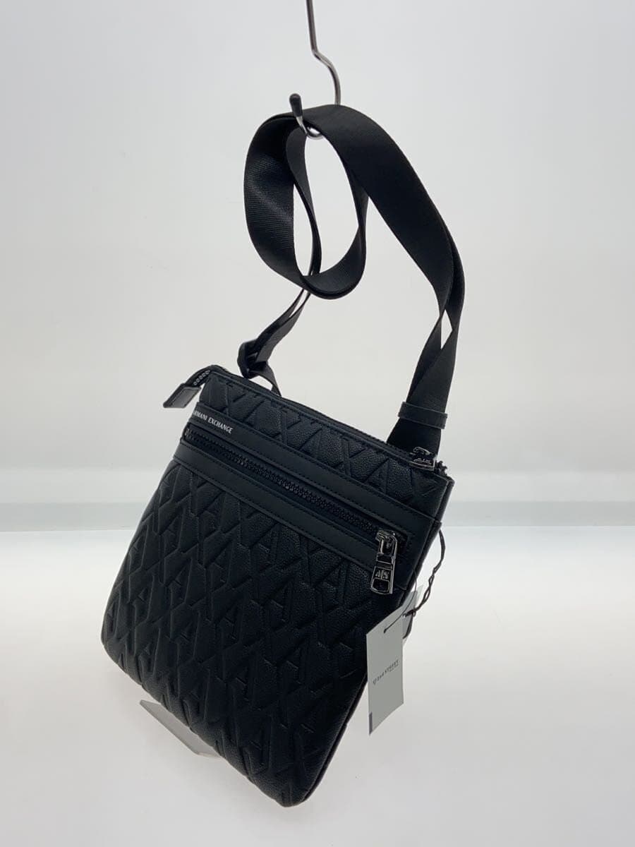 ARMANI EXCHANGE messenger bag shoulder bag BLK black all-over pattern embossed 2