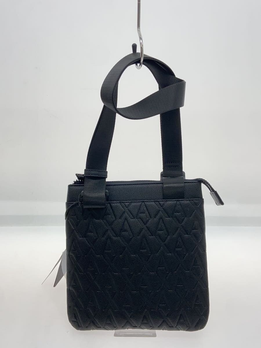 ARMANI EXCHANGE messenger bag shoulder bag BLK black all-over pattern embossed 3