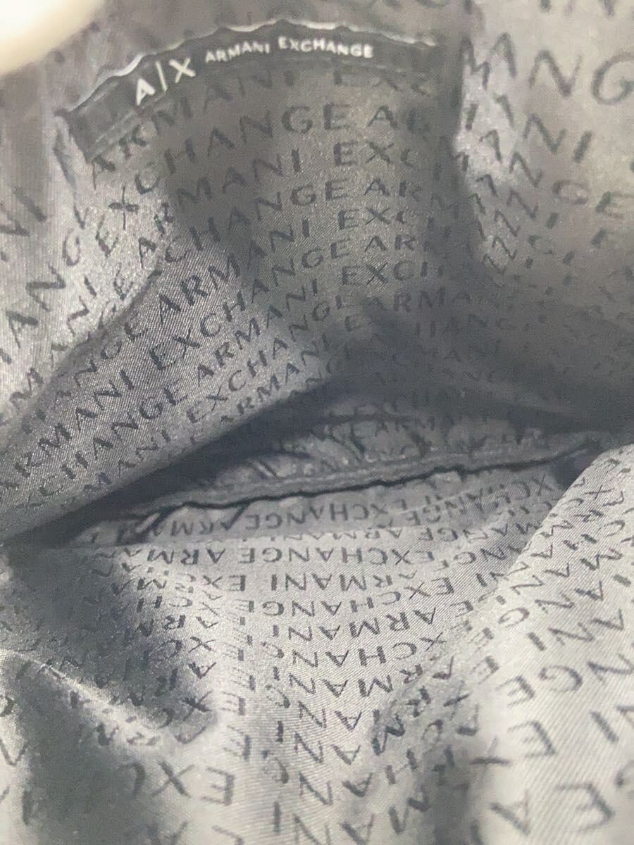 ARMANI EXCHANGE messenger bag shoulder bag BLK black all-over pattern embossed 6