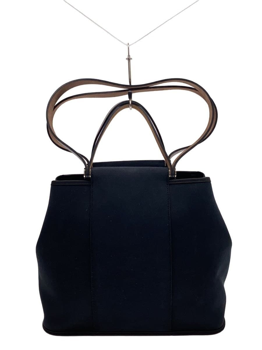 HERMES Cabas Élan PM N Engraving Tote Bag Leather Navy