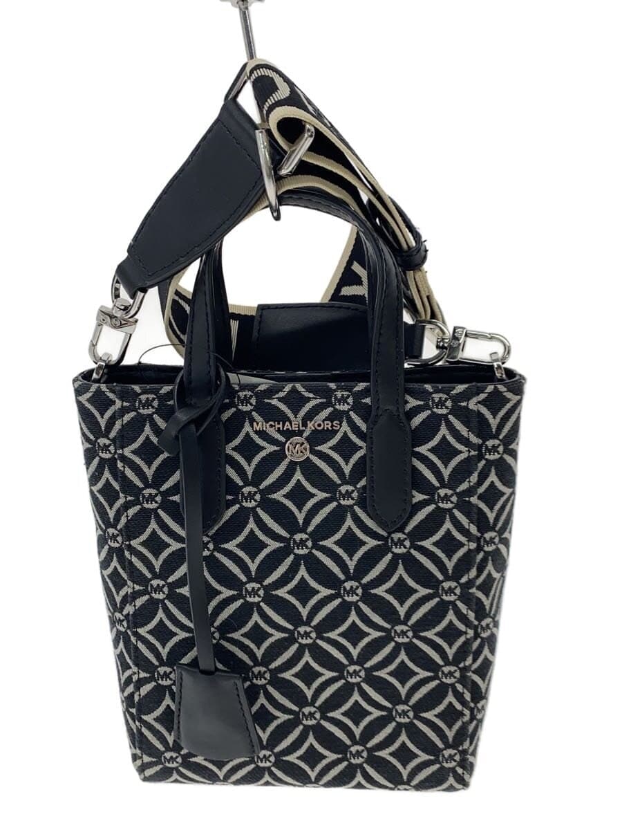 MICHAEL KORS Shoulder Bag Canvas BLK All Over Pattern 32F2S5SC0J