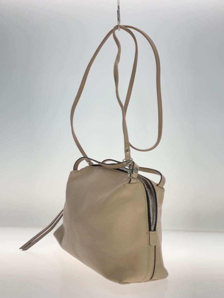 GIANNI CHIARINI Alfa S Shoulder Bag Leather BEG Solid 2