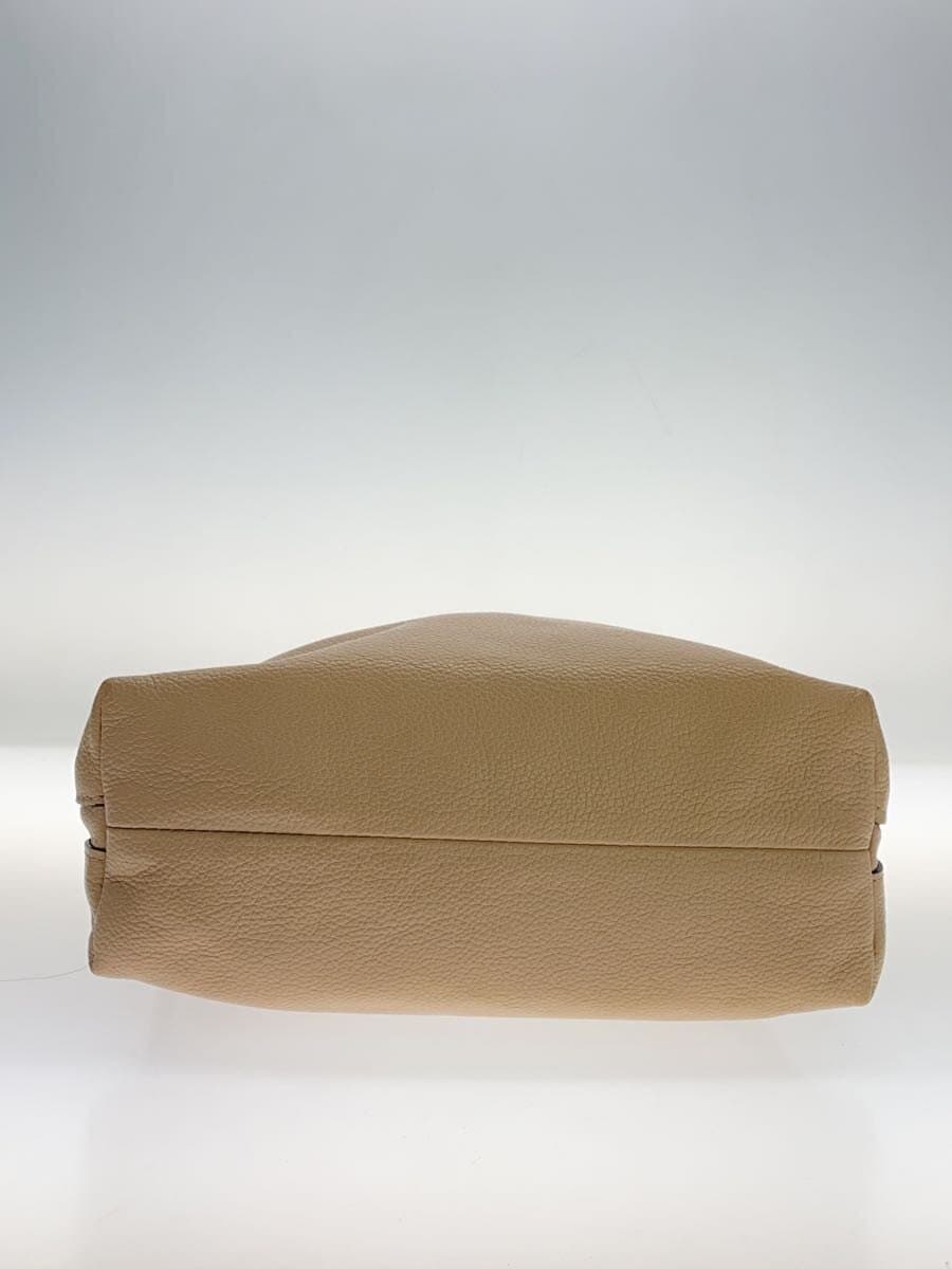 GIANNI CHIARINI Alfa S Shoulder Bag Leather BEG Solid 4