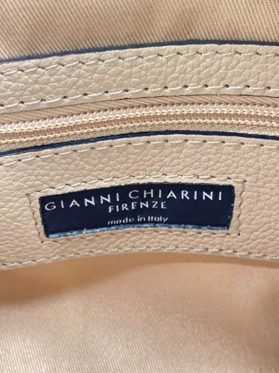 GIANNI CHIARINI Alfa S Shoulder Bag Leather BEG Solid 5