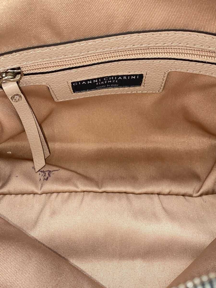 GIANNI CHIARINI Alfa S Shoulder Bag Leather BEG Solid 6