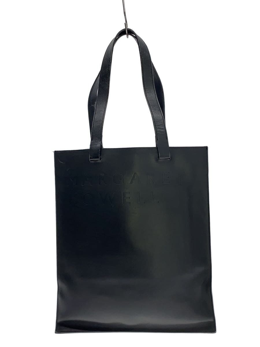 MARGARET HOWELLLEATHER LOGO BAG Tote Bag Leather BLK Solid