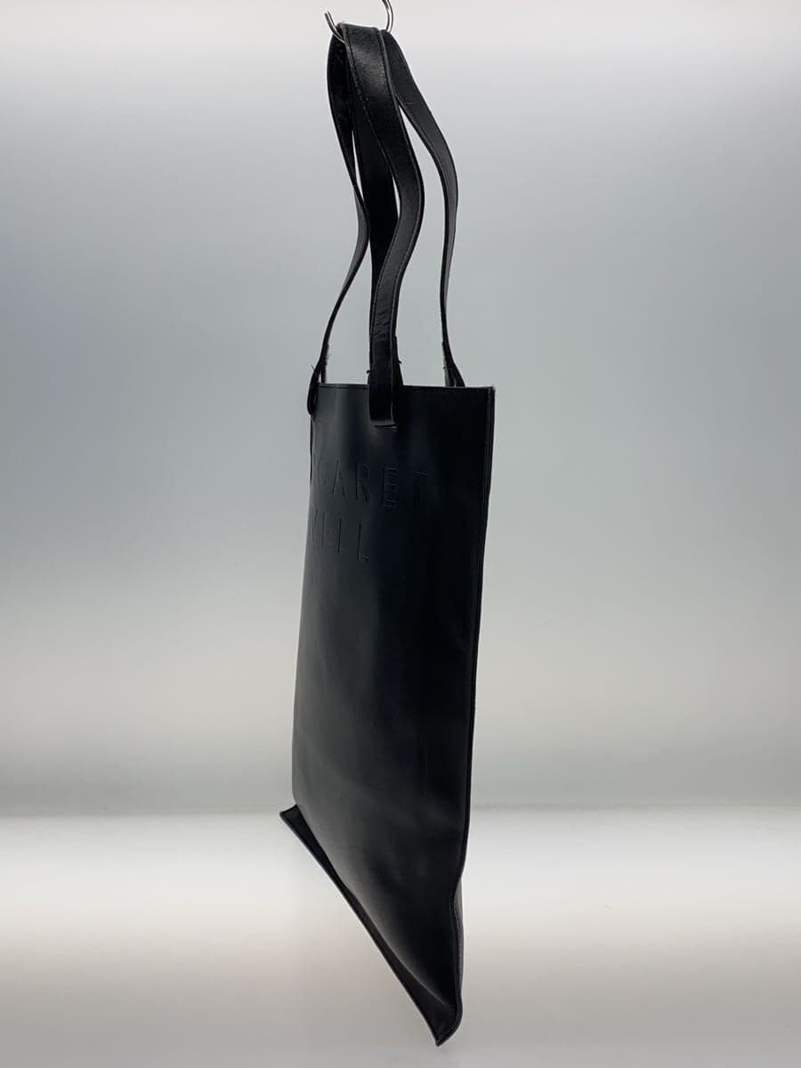 MARGARET HOWELLLEATHER LOGO BAG Tote Bag Leather BLK Solid 2