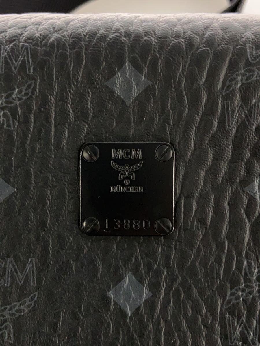 MCMOTTOMAR Toiletry Bag Shoulder Bag Leather BLK All-over Pattern MXZDSTT03BK001 5