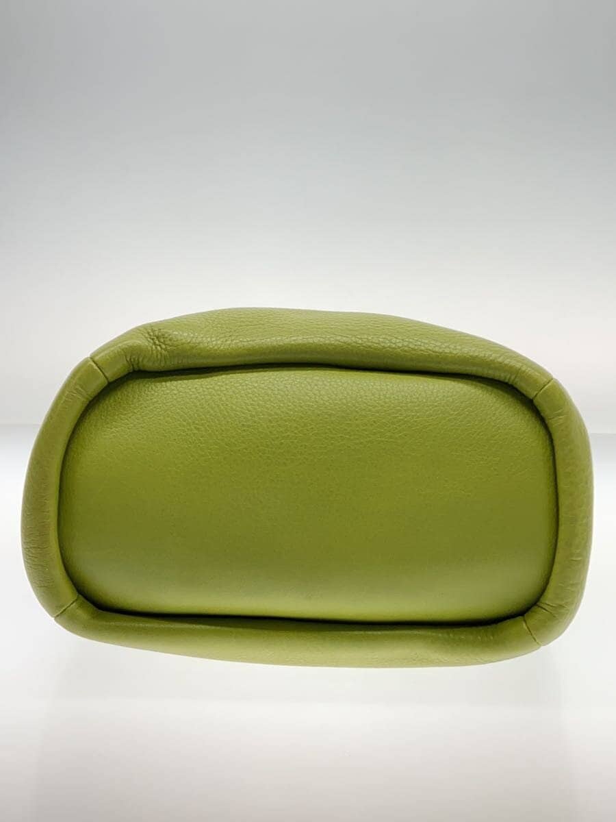 HIROFU drawstring bag braided handbag leather GRN 4