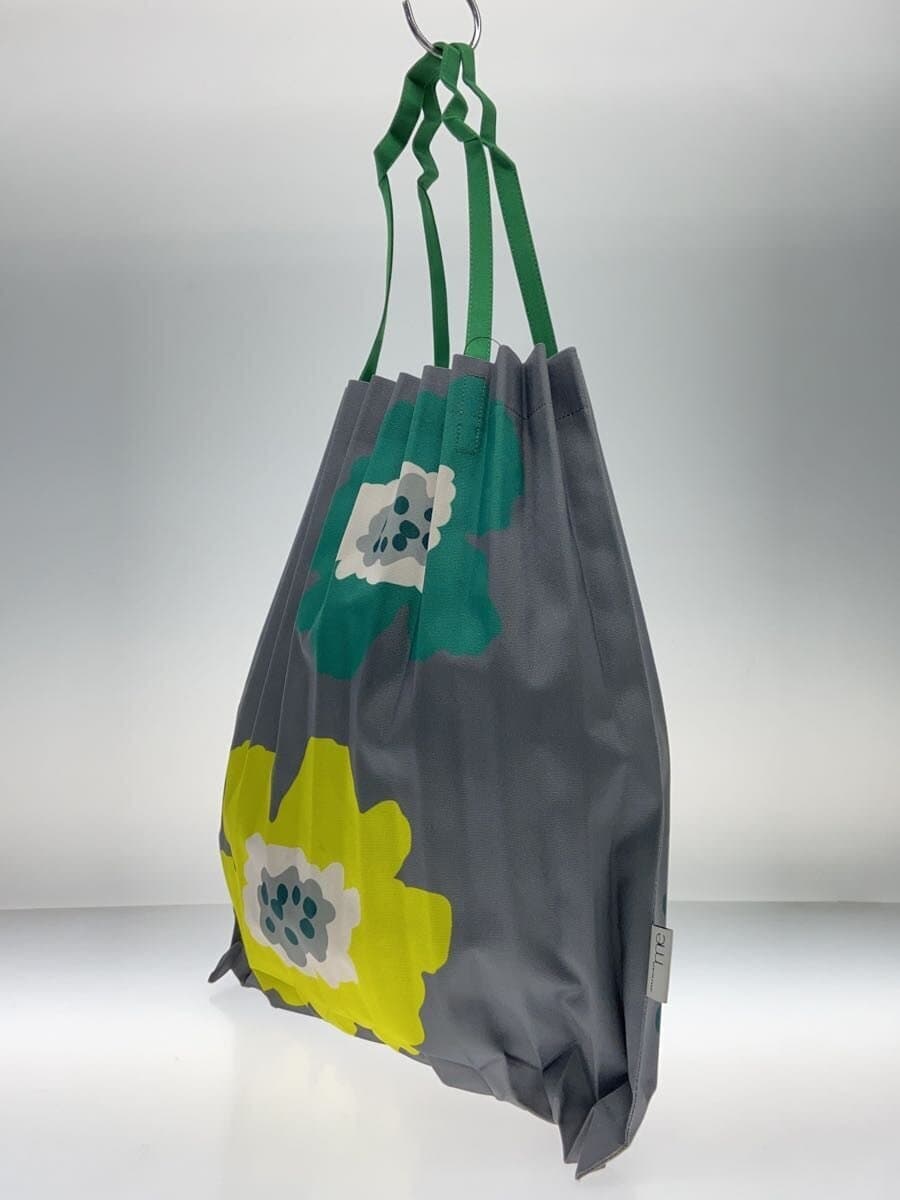 me ISSEY MIYAKE GROW TRUNK PLEATS BAG Tote Bag -- GRY Print mi53ag551 2
