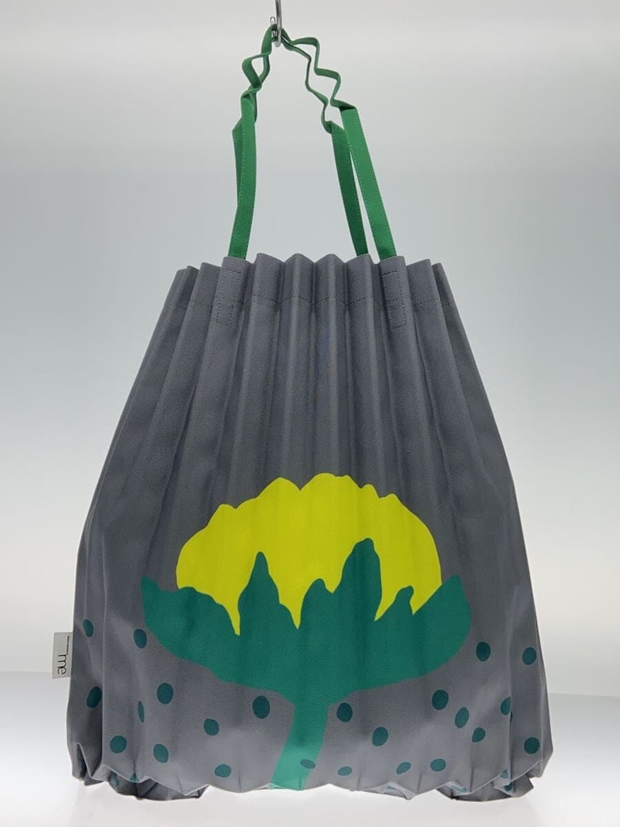 me ISSEY MIYAKE GROW TRUNK PLEATS BAG Tote Bag -- GRY Print mi53ag551 3