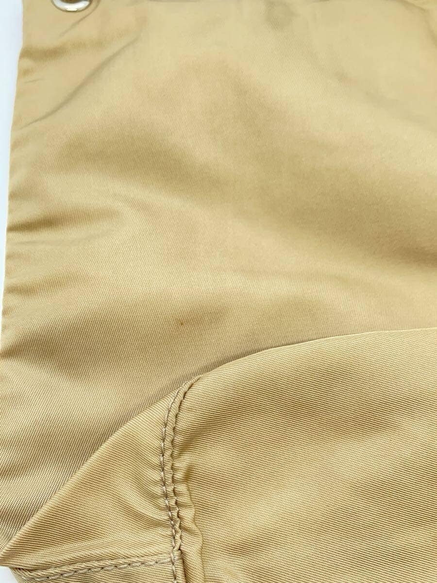 PRADA Drawstring Pouch Nylon Beige Solid 8