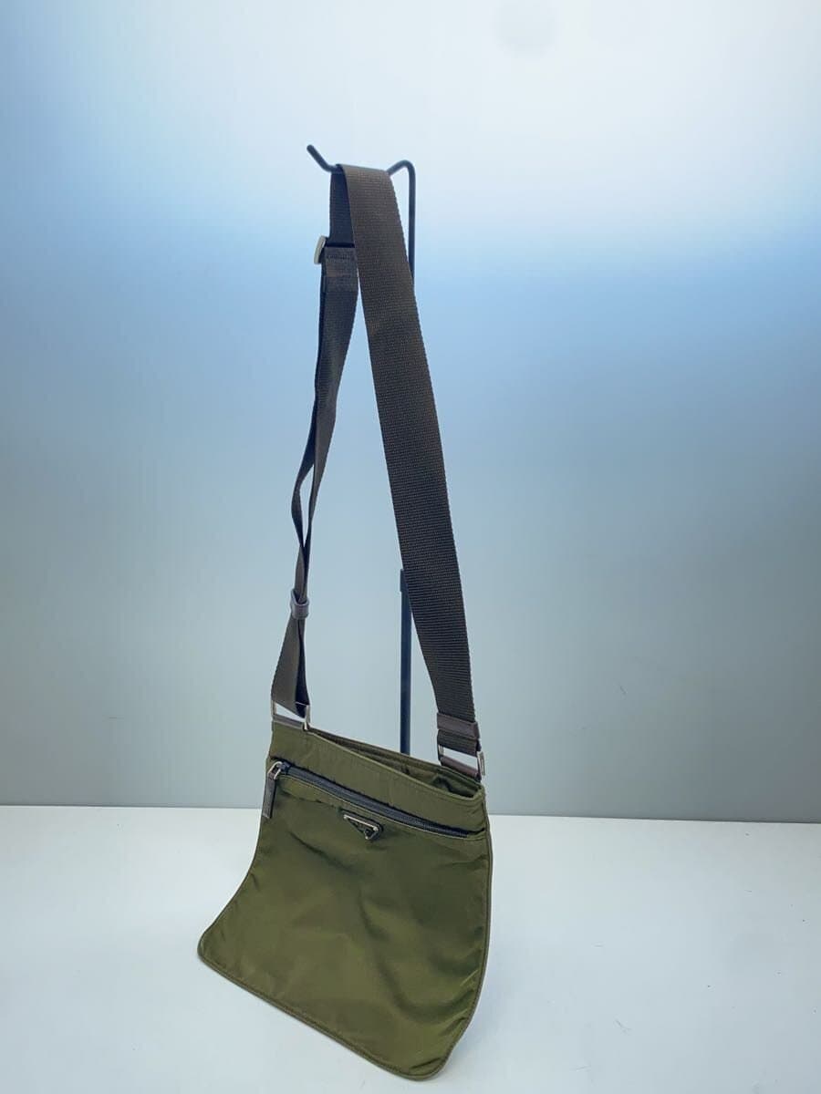 PRADA Shoulder Bag Nylon KHK Solid 2