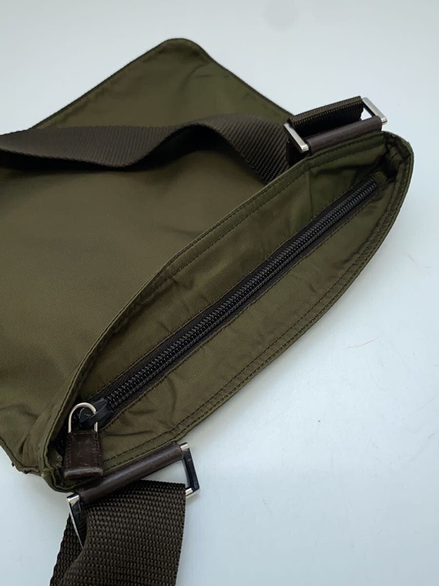 PRADA Shoulder Bag Nylon KHK Solid 8