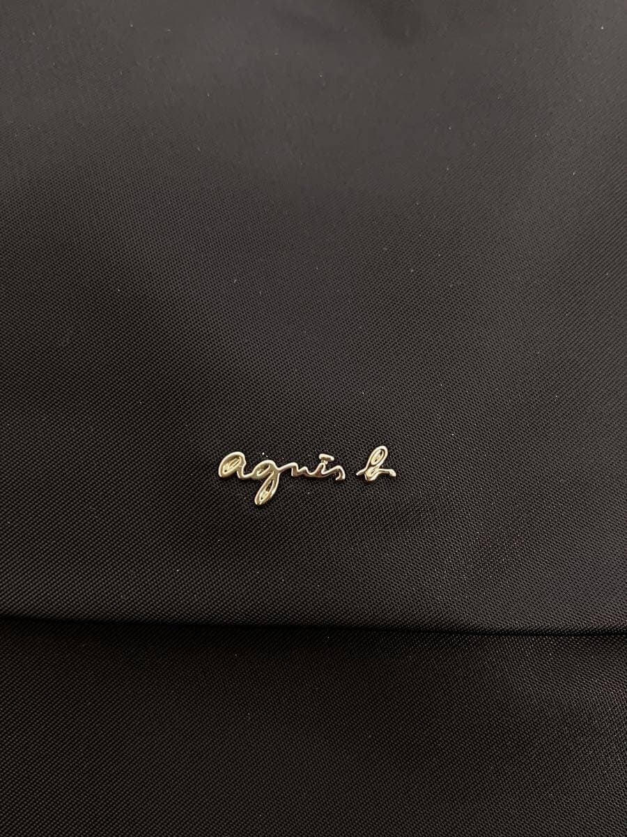 agnes b. Shoulder Bag Nylon BLK Solid 5